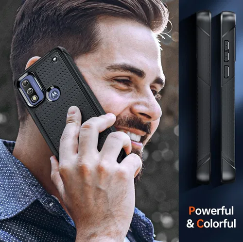 Miniatura 6 de LeYi Funda para Moto G Power 2022, Motorola G Play 2023/Moto G Pure con [2 unidades] protectores de pantalla, parte trasera texturizada de Negro