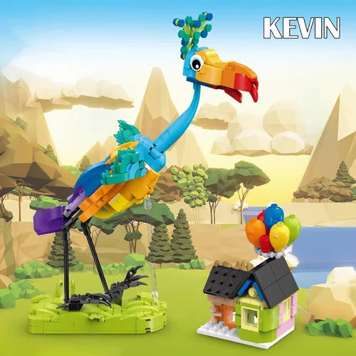 Miniatura 2 de Kevin Bird Up House Set de construcción para adultos, lindo juguete de construcción de animales de película para niñas y niños de 8 a 14 años