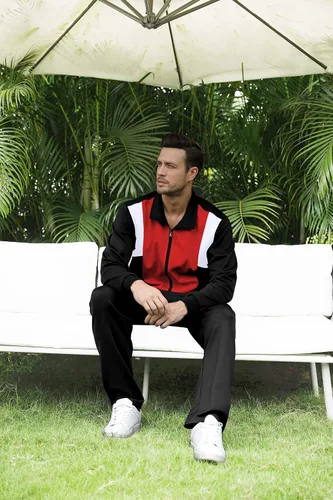 Miniatura 5 de Conjunto deportivo casual de 2 piezas para hombre, conjunto deportivo con cremallera completa, trajes deportivos para correr y trotar para hombre