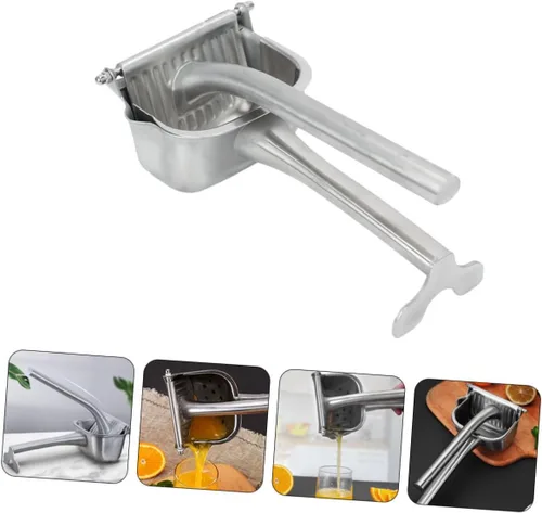 Miniatura 3 de VICASKY Exprimidor manual de frutas de acero inoxidable para la cocina del hogar, exprimidor de cítricos fácil de apretar, práctico extractor