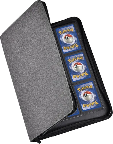 Miniatura 4 de HerriaT Carpeta de tarjetas intercambiables, carpeta de colección de tarjetas de poliuretano de 9 bolsillos para 360 tarjetas, libro de tarjetas