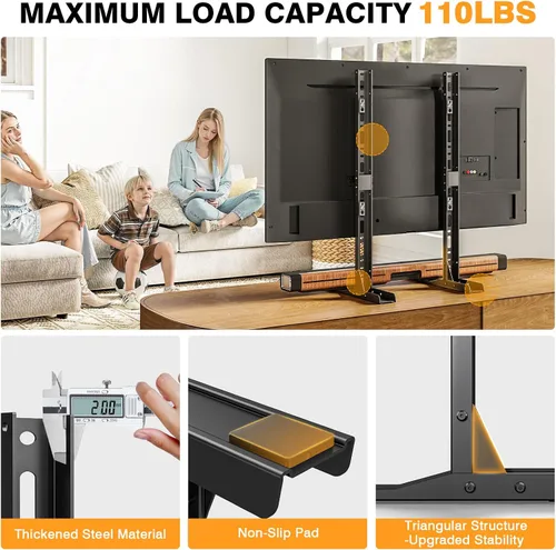 Miniatura 2 de TAVR Mueble Universal de Mesa para Soporte de TV, Patas para TV para la mayoría de televisores de 20 a 75 pulgadas, Pies de Reemplazo para TV