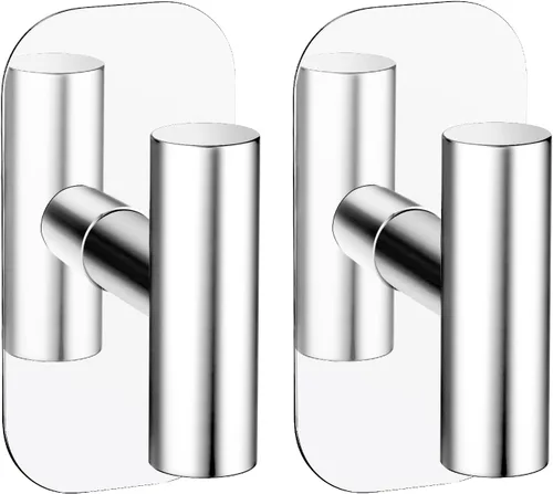 Miniatura 12 de Ganchos adhesivos para toallas para ducha, ganchos de baño resistentes al agua, perchas adhesivas montadas en la pared para Negro