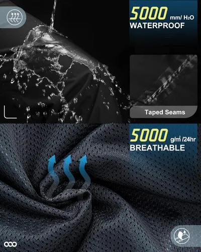 Miniatura 3 de 33,000ft Pantalones de lluvia para mujer, ligeros, impermeables, resistentes al viento, pantalones de senderismo para exteriores, pesca, día lluvioso