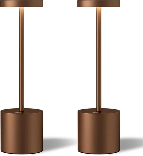 Miniatura 8 de TBBGA Lámpara de mesa LED inalámbrica, lámpara recargable con atenuación continua de 3 colores, lámpara de batería, luz nocturna portátil de metal