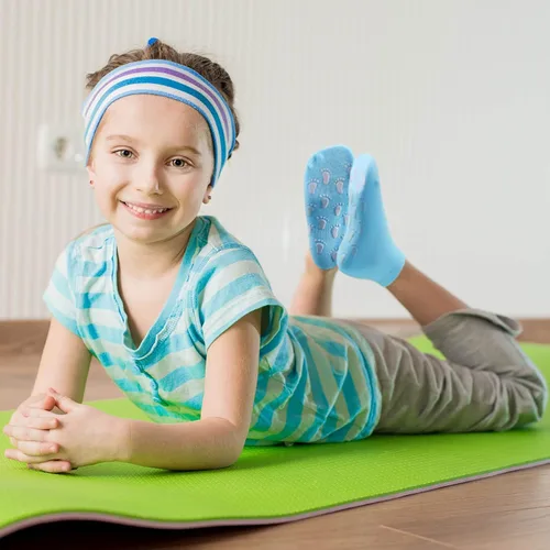 Miniatura 7 de 14 pares de calcetines antideslizantes para niños calcetines de agarre de tobillo para niños para pilates ballet entrenamiento descalzo pequeño