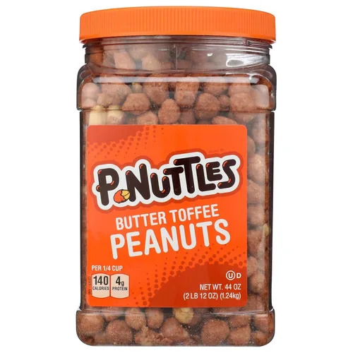 P-Nuttles Cacahuetes cubiertos de caramelo de mantequilla, aperitivo dulce y salado, nueces, hecho en Estados Unidos, Kosher, fiesta, nueces
