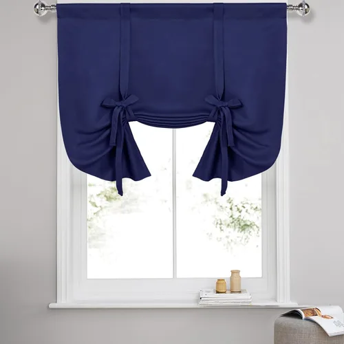 Miniatura 41 de DWCN Cortinas Opacas - Persiana Enrollable con Lazos para Ventana, Aislamiento Térmico, Oscurecimiento de Habitación, Cortinas con Bolsillo