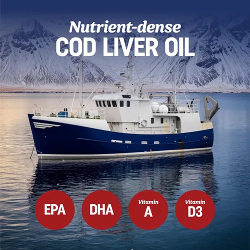 Miniatura 6 de Cápsulas blandas de aceite de hígado de bacalao de 1000 mg Omega 3 + vitamina A y D3 Aceite de hígado de bacalao capturado en la naturaleza