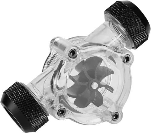 Miniatura 2 de Aramox 8 Impulsores G1/4 Roscado Puerto Hembra a Hembra Indicador Medidor para Refrigeración por Agua de PC (negro)