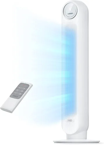 Miniatura 11 de Dreo Ventilador de torre para dormitorio, ventilador de suelo silencioso de velocidad de 25 pies/s, ventiladores oscilantes de 90° para interiores
