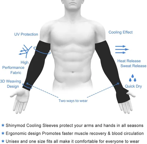Miniatura 3 de Mangas de brazo para hombres y mujeres, protección solar UV, cubierta de compresión para calentador