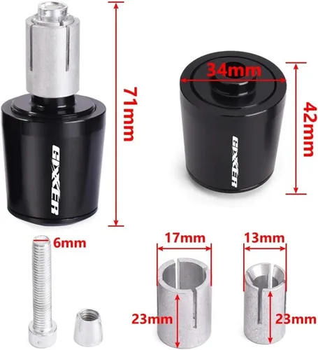 Miniatura 2 de Motocicleta para Suzuki GIXXER150 155SF 2021 GIXXER SF250 SF 250 7/8 pulgadas 0.866 in extremos de manillar de motocicleta CNC Aluminio Agarres Negro