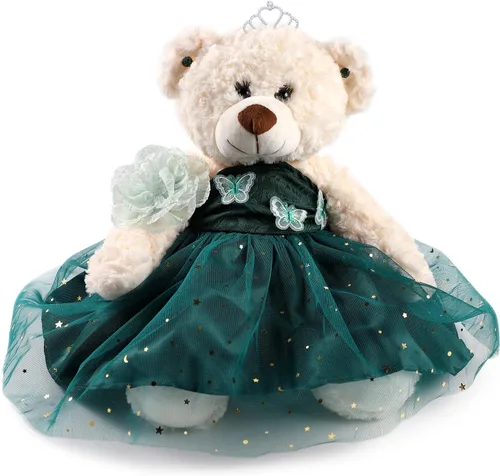 Muñeca de quinceañera con vestido, decoración de quinceañera, regalos de decoración de quinceañera, OSO de peluche para 15 años con vestido, centro