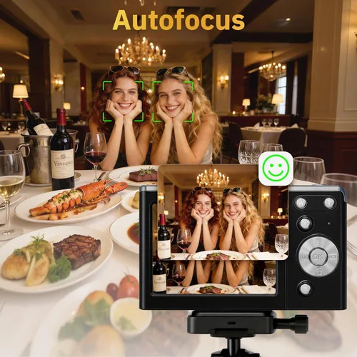 Miniatura 4 de Cámara digital 4K para enfoque automático de fotografía, zoom de 16X, cámara digital compacta portátil de 50 MP para apuntar y disparar, cámaras