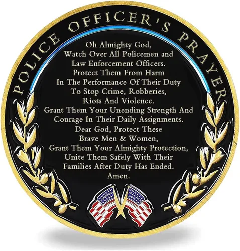 Miniatura 2 de Glamtune US Saint Michael Police Prayer Challenge Coin State Trooper Gifts