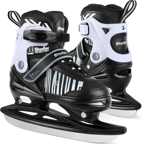 Miniatura 13 de Patines de hielo ajustables para niños y niñas, patines de hockey sobre hielo para principiantes de 4 a 12 años, zapatos de patinaje sobre hielo