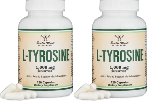 Miniatura 6 de L-Tirosina 1,000mg por porción, 120 cápsulas vegetarianas (Suplemento de L-tirosina para memoria, atención y enfoque) Aminoácido, seguro