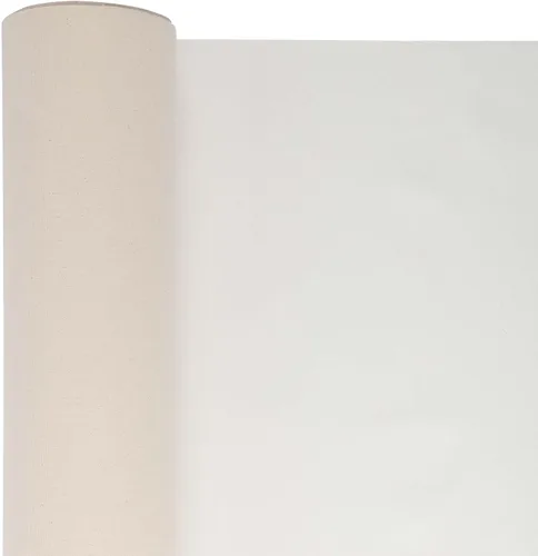 Miniatura 3 de Paramount All Media - Rollo de lienzo blanco de doble imprimación de 60 x 6 yardas, 100% algodón sin blanquear, imprimación acrílica sin ácidos