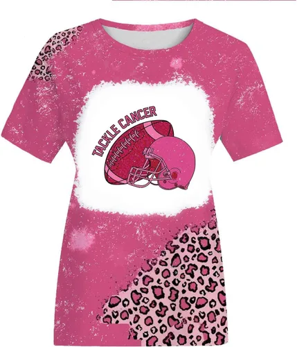 Camisas de Halloween para mujer, manga corta, cuello redondo, cancelar el pecho, camisetas de concienciación, camisetas gráficas de calabaza, blusas