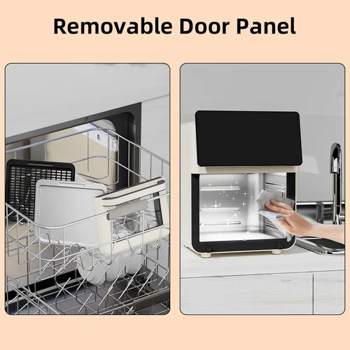Miniatura 3 de Horno freidora de aire profesional grande de 10 litros con parrilla para uso en cocina, hornos de convección inteligentes 12 en 1, freidora de aire