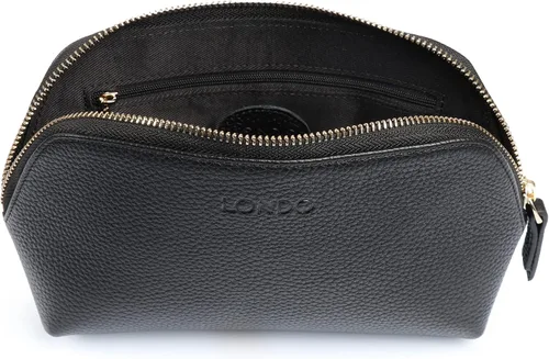 Miniatura 6 de Londo Bolsa de maquillaje de cuero genuino bolsa cosmética organizador de viaje embrague de artículos de tocador