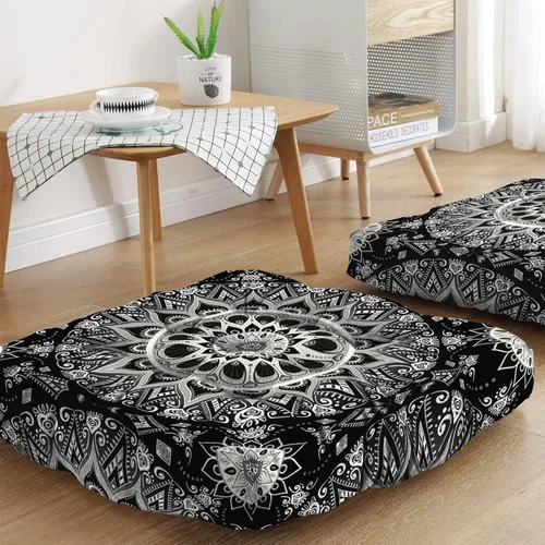 Miniatura 24 de Cojín de meditación con mandala, tapete de meditación bohemio, almohadas de meditación para sentarse en el suelo, cojines para sentarse en casa y al