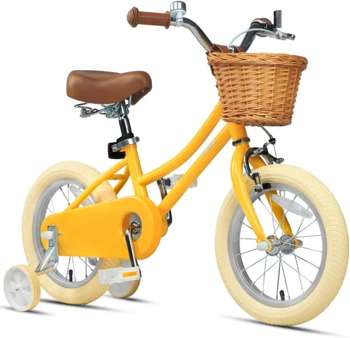 Miniatura 12 de Petimini Vintage Kids Bike for Girls, 12–20 Inch Classic Bicycle with Wicker Basket & Bell, High Tensile Steel Frame, Training Wheels (12–18”), 85%