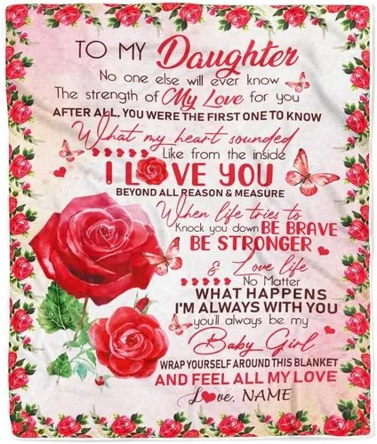 Miniatura 12 de Manta personalizada con texto en inglés «To My Daughter from Mom Dad Give You A Big Love Hug Butterfly Daughter Birthday»