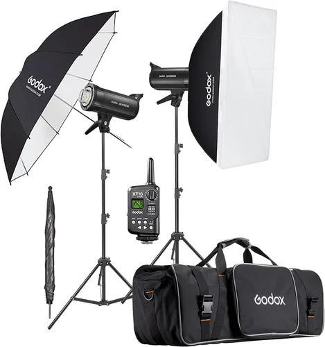 Godox 2 x SK400II-V 800Ws Kit de luz de flash estroboscópico monolight para fotografía de estudio