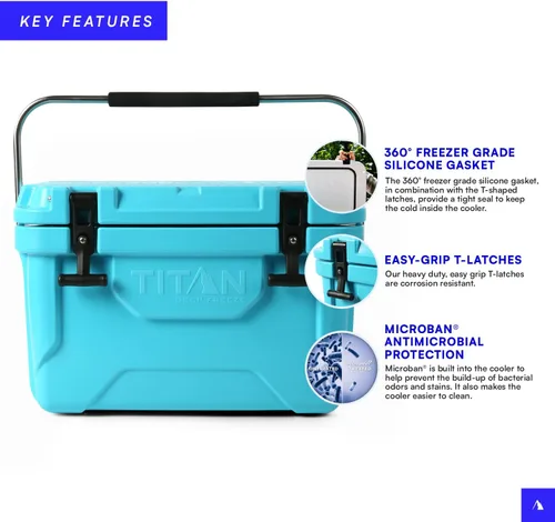 Miniatura 2 de Titan Hard Ice Chest Cooler Roto Cooler con protección Microban y aislamiento de congelación profunda