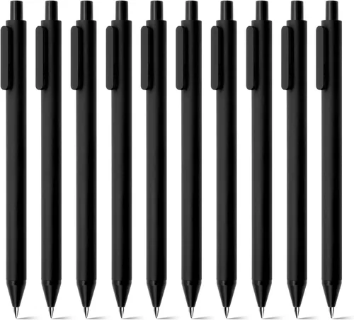 Miniatura 8 de Kaco PURE - Bolígrafos de gel de 0.5 mm de punta fina, tinta negra, 10 unidades, escritura suave y de secado rápido, suministros de oficina