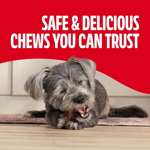 Miniatura 5 de Milk-Bone Mini Comfort Chews, golosinas para perros sin piel cruda con textura masticable única y carne de res real, 6 mini golosinas (paquete de 5)