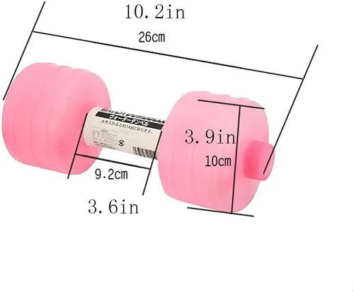 Miniatura 8 de MXY Mancuernas de agua de plástico de alta calidad rellenas de agua para deportes, ejercicio, levantamiento de pesas, hogar portátil y ajustable