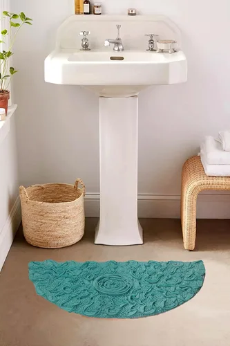Miniatura 112 de Home Weavers Bell Flower Collection - Tapetes de baño copetudos 100 % algodón, extrasuaves y absorbentes, antideslizantes, lavables a máquina, lino