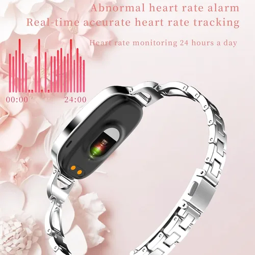 Miniatura 4 de Rastreador de actividad física para mujer, reloj inteligente de fitness con monitoreo del sueño, monitor de frecuencia cardíaca, contador de pasos