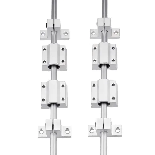 Miniatura 3 de [Paquete de 16 piezas] Kit de tornillo de avance T8 de 150 mm / 5.9 pulgadas, 2 x guía de eje de varilla de movimiento lineal, 4 piezas de bloques