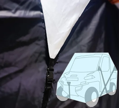 Miniatura 5 de Cubierta UTV 420D Impermeable de Tela Oxford, Lado a Lado con Bolsa de Almacenamiento 134''x66''x75'' Para Polaris Yamaha Can-Am Honda Kawasaki
