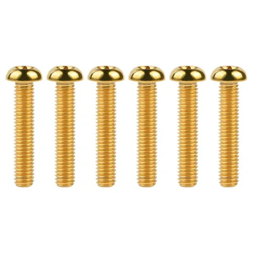 Miniatura 14 de Cabeza de botón de titanio Torx M5 M6 M8 x10 12 15 20 25 30 35 1.575 in para bicicleta, motocicleta, automóvil, tornillos paquete de 6