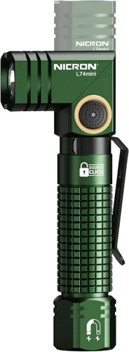 NICRON L74 - Linterna mini de 400 lúmenes, con giro de 90 grados, IP65 impermeable con imán, EDC táctica pequeña, linterna recargable de bolsillo, 6