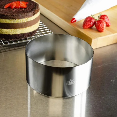 Miniatura 2 de Fat Daddio's Anillo redondo de acero inoxidable para pasteles y pastelería, 6 x 3 pulgadas