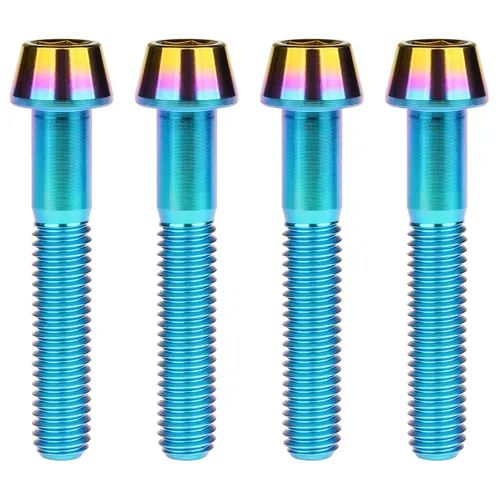 Miniatura 73 de Titanio Ti M6 x 10 16 18 20 25 30 35 40 45 50 55 60 2.559 in Allen - Tornillos hexagonales de 2.559 in, tornillos cónicos, paquete de 4