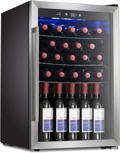 Miniatura 19 de Antarctic Star 0.6 pies cúbicos. Refrigerador mini para vino de pie libre, encimera para bodega de vino de 4 botellas, vino tinto, silencioso, Negro