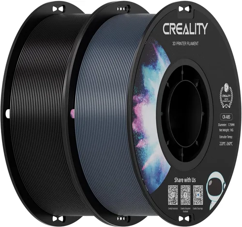 Miniatura 20 de Creality Filamento ABS de 1.75mm, color negro, 2 kg, paquete de filamento para impresora 3D, excelente resistencia, inodoro, no tóxico, estabilidad