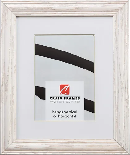 Craig Frames Wiltshire 440, 22 x 28 pulgadas, marco de fotos blanqueado mate para mostrar una foto de 18 x 24 pulgadas 440ww Whitewash