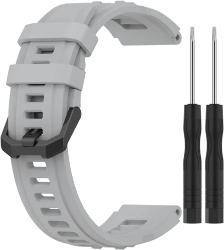 Miniatura 8 de Correas de reloj compatibles con Amazfit T-Rex Ultra Smart Watch Band de silicona suave de repuesto para mujeres y hombres Negro