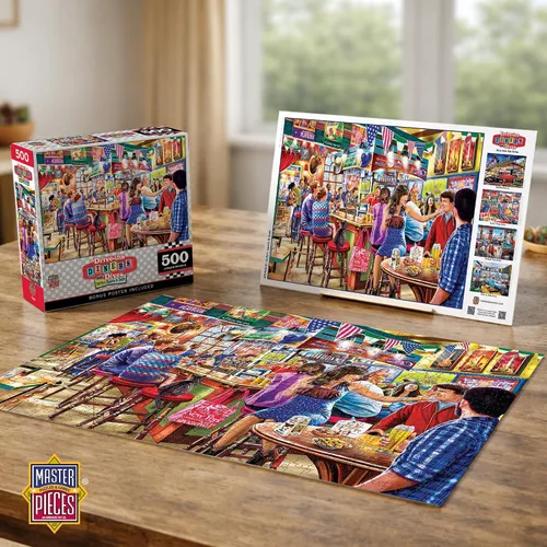 Miniatura 7 de Masterpieces Duffy's Sports & Suds - Rompecabezas de 550 piezas para adultos y familia, 18 x 24 pulgadas