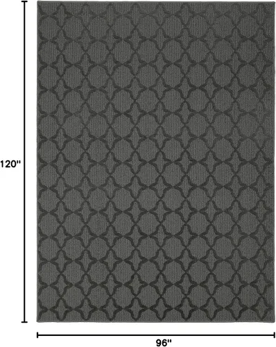 Miniatura 64 de Garland Rug Sparta - Alfombra antideslizante de polipropileno de 2 pies x 12 pies, color negro, ideal para salas de estar y pasillos, elegante