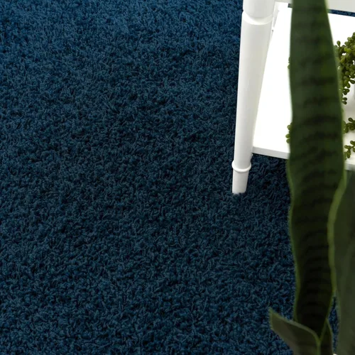 Miniatura 6 de Unique Loom Colección Solid Shag - Alfombra de área (ovalada de 8' x 10', azul zafiro/azul marino)