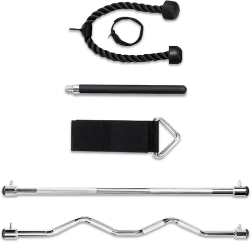 Miniatura 8 de CENTR Kit de accesorios para máquina de cables para gimnasios en casa y entrenadores funcionales - Accesorio de jalón dorsal LAT, cuerda de tríceps